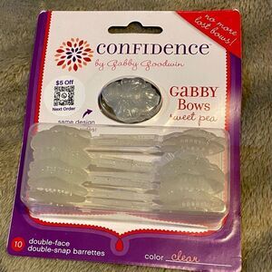 NWT double face double snap barrettes bows by Gabby Goodwin